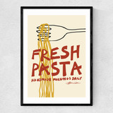Fresh Pasta Handmade Narrow Black Frame