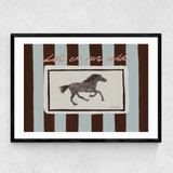 Let 'Em Run Wild Narrow Black Frame