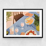 Lunch In The Garden Narrow Black Frame