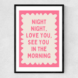 Night Night Watermelon Narrow Black Frame