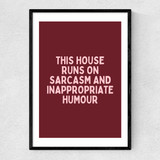 This House (Plum) Narrow Black Frame
