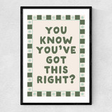 You Know You've Got This Narrow Black Frame