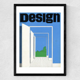 Blue Sky, 1968, Design Magazine Medium Black Frame