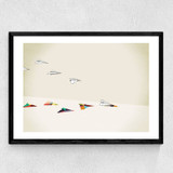 Paper Planes by Jason Ratliff Medium Black Frame