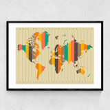 Imagine There's No Countries by Jazzberry Blue Narrow Black Frame