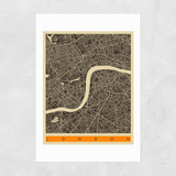 London Map b/w by Jazzberry Blue Unframed Print