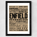 Enfield Bus Roll Wide Black Frame