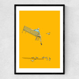 With the Pidgeons - Float by Jason Ratliff Narrow Black Frame