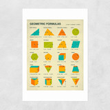 Geometric Formulas by Jazzberry Blue Unframed Print