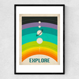 Explore Rainbow Narrow Black Frame