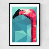 Flamingo Head Narrow Black Frame