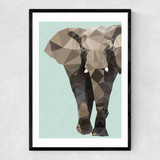 Elephant by Studio Cockatoo Narrow Black Frame