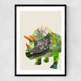 Triceratops Narrow Black Frame