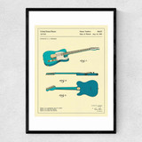 Guitar 3 Narrow Black Frame