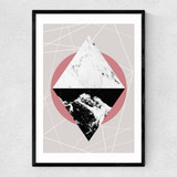 Geometric Textures 3a Narrow Black Frame