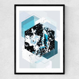 Geometric Textures 4a Narrow Black Frame