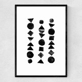 Geometry 3 Narrow Black Frame