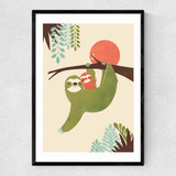 Mama Sloth Narrow Black Frame