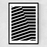Crossed Lines Narrow Black Frame