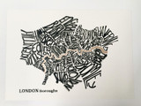 Mini Print A4 Black and Gold London