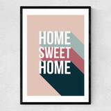 Home Sweet Home by Native State Narrow Black Frame