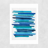 Blue Stripes Unframed Print