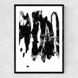 Watercolours 1 Narrow Black Frame