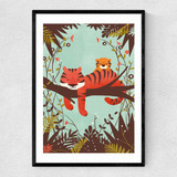 Sleeping Tiger Narrow Black Frame