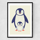 Mama Penguin Narrow Black Frame