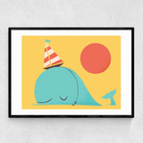 Party Hat Narrow Black Frame