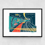 The London Tube Narrow Black Frame