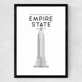 Empire State Building Medium Black Frame