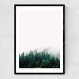 Forest Mist Narrow Black Frame