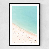 Aerial Beach Narrow Black Frame