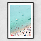 Beach Scene Narrow Black Frame