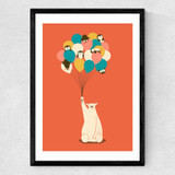 Penguin Bouquet Medium Black Frame