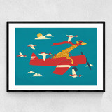 Red Barons by Jay Fleck Narrow Black Frame