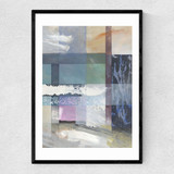 Painterly Abstract II Narrow Black Frame