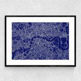 London Map Navy
