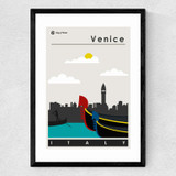 Venice Medium Black Frame