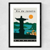 Rio de Janeiro Medium Black Frame