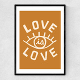 Love is Love Narrow Black Frame