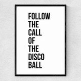Disco Ball Narrow Black Frame