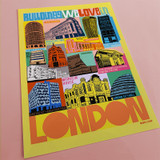 Buildings we love in London Unframed Print