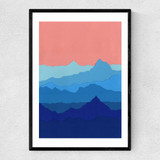 Blue Mountains Narrow Black Frame