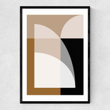 Forms I by Rafael Farias Narrow Black Frame