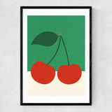 Cherries Narrow Black Frame
