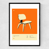 Orange Plywood Lounge Chair
