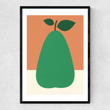 Green Pear Narrow Black Frame