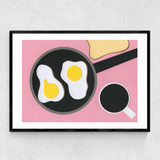 Mr D'z Breakfast Narrow Black Frame